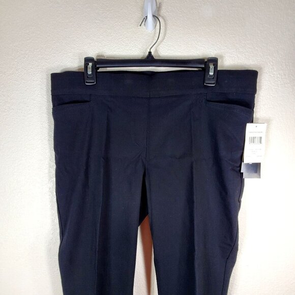 Linda Matthews Petite Black Ankle-Length Pants With Rhinestone Detail Womans PXL - Picture 11 of 11